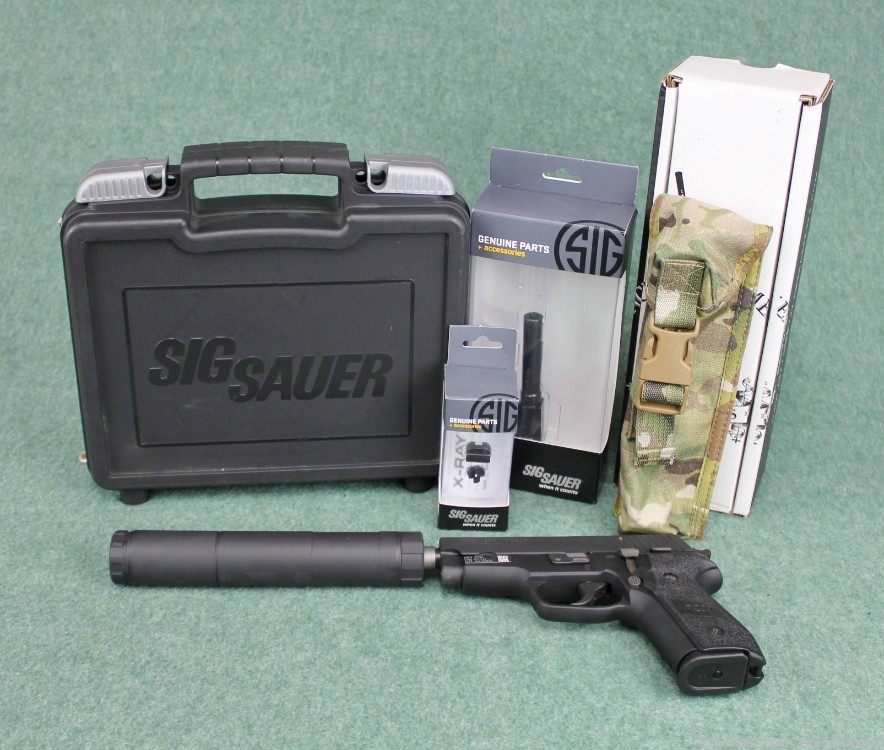 Sig Sauer P229 M11-A1 9mm Pistol With NEW AAC Ti-Rant NEW Tall Night Sights-img-0