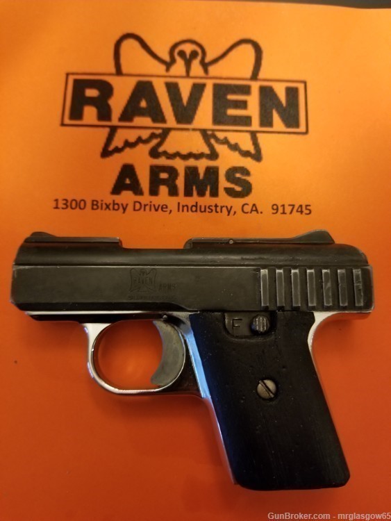 Raven / Phoenix Arms MP25, P25 Black Wood Grips (Lg Sliding Safety)-img-5