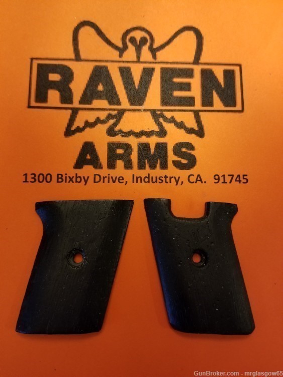 Raven / Phoenix Arms MP25, P25 Black Wood Grips (Lg Sliding Safety)-img-1