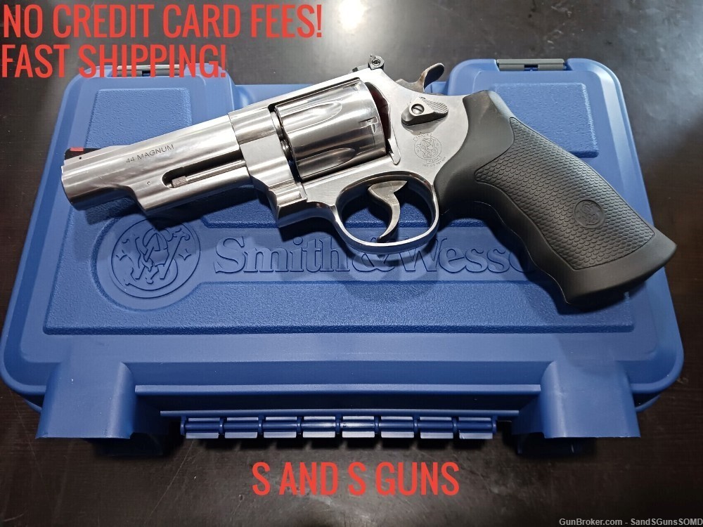 SMITH & WESSON 629 44 MAGNUM 4" Stainless Double Action Revolver $75 REBATE-img-1