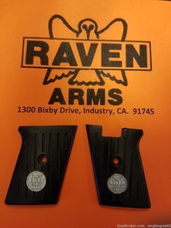 Raven / Phoenix Arms MP25, P25 Grooved Grips w/medallions (Lg Sliding Safet-img-5