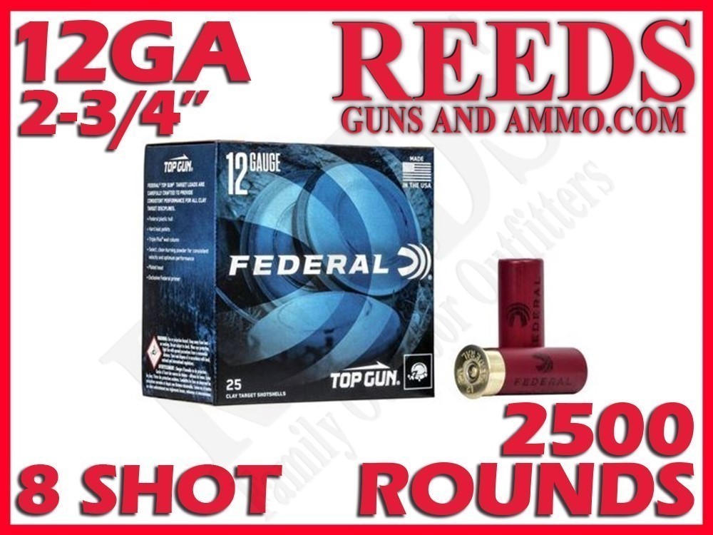 Federal Top Gun Target Sporting 12 Ga 1oz 8 Shot 2-3/4in TGSH128-img-0
