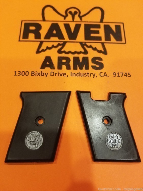 Raven / Phoenix Arms MP25, P25 Smooth Grips w/medallions (Lg Sliding Safety-img-5