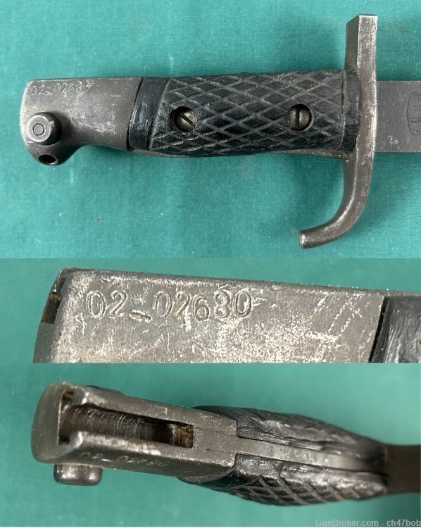 ARGENTINE 1909 AAMZ INFANTRY NAVY FIGHTING SAWBACK KNIFE BAYONET SCABBA V3 -img-2