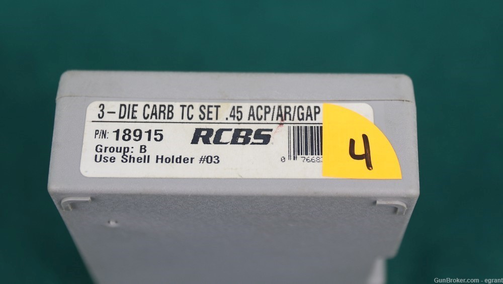 Dies RCBS Carb TC set .45 ACP/ AR/ GAP USED -img-0