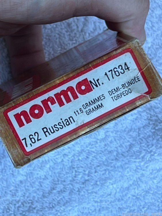VINTAGE NORMA 7 62 RUSSIAN FULL BOX AMMO-img-7