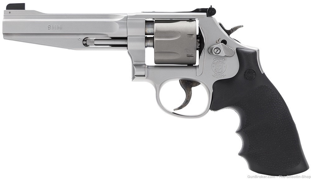 Smith & Wesson S&W Model 986 PRO Revolver 5" 7RD Titanium 178055 9MM Luger -img-2