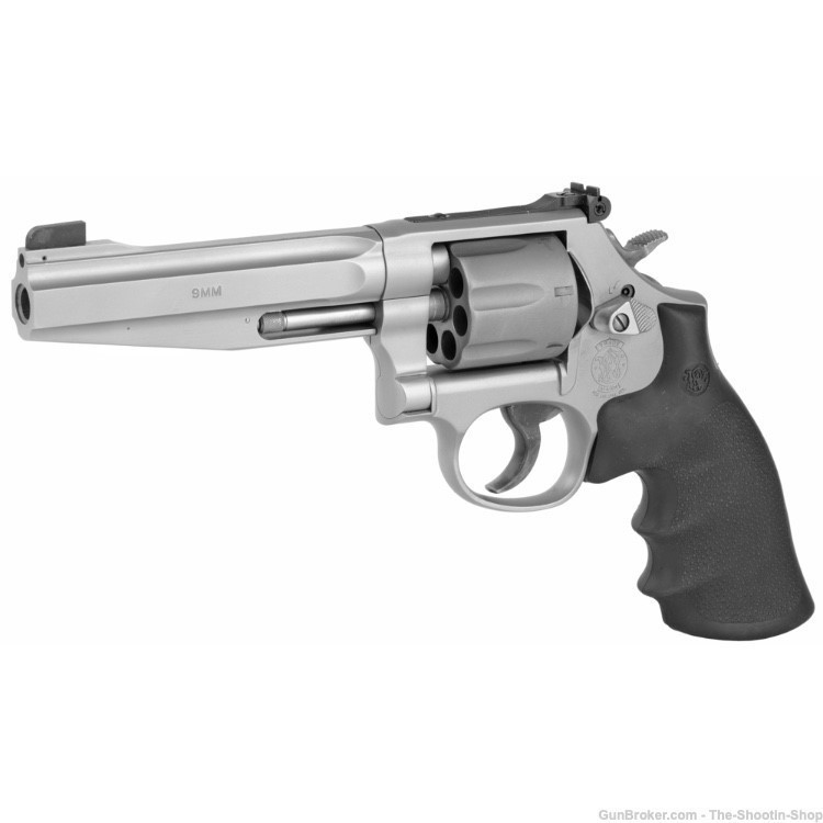 Smith & Wesson S&W Model 986 PRO Revolver 5" 7RD Titanium 178055 9MM Luger -img-0