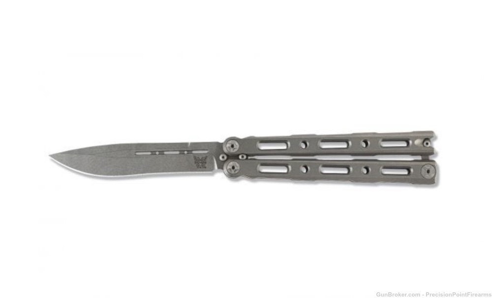 Benchmade 85 Ti Bali-Song 4.4" Butterfly Knife Titanium-img-9