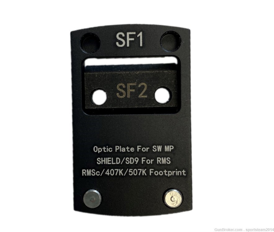 SF1 Optic Plate for SW MP 2.0 Shield SD9 TO FIT Holosun 407k/507k Red Dot-img-0
