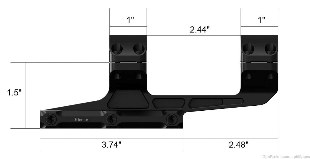 Arken Optics Rigid Precision Scope Mount - 34mm 0 MOA-img-4