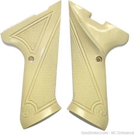 High Standard Olympic .22 Auto Ivory-Like Grips, Supermatic Grips-img-0