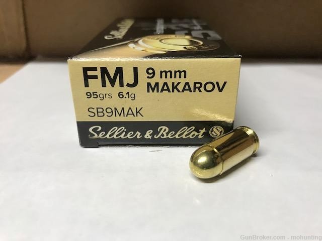 S&B 9x18 95gr FMJ 250 Rounds 9mm Makarov-img-0