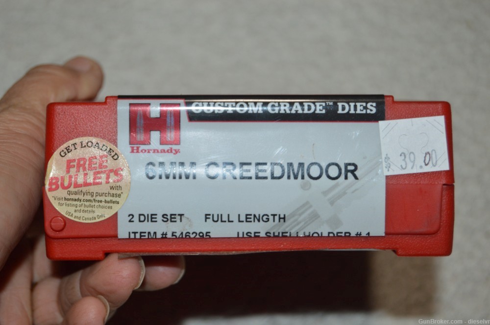 Hornady 6mm Creedmoor Full Length Die Set -img-1