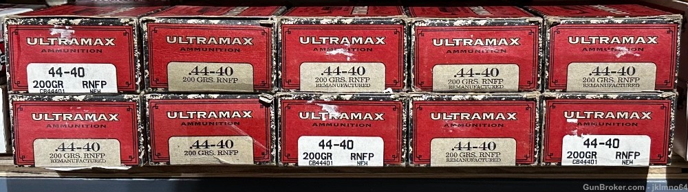 500 rounds new old stock UltraMax 44-40 Winchester 44 WCF 200gr RNFP ammo-img-0