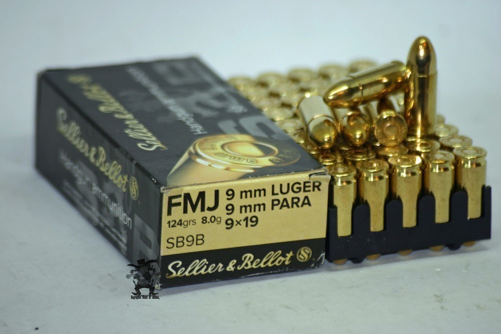9 MM Sellier & Bellot 124 Grain FMJ Excellent Practice 9mm Ammunition 124gr-img-2