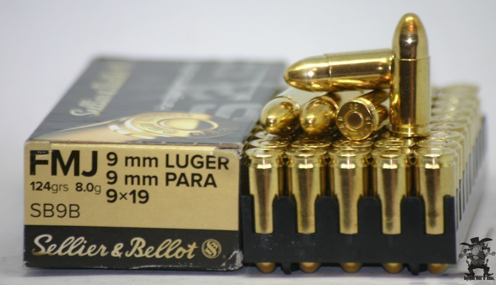 9 MM Sellier & Bellot 124 Grain FMJ Excellent Practice 9mm Ammunition 124gr-img-1