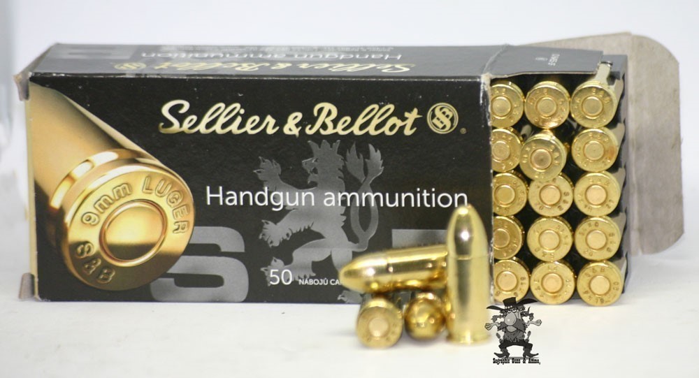 9 MM Sellier & Bellot 124 Grain FMJ Excellent Practice 9mm Ammunition 124gr-img-0