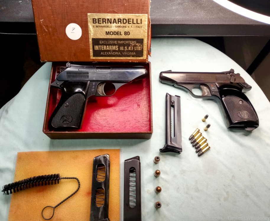 V Bernardelli Model 80 SET 380 & 22 Italian Vietnam War Beretta Walther BOX-img-1