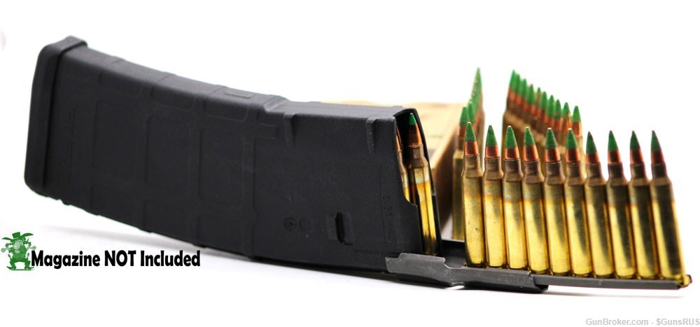 WINCHESTER 5.56mm NATO M855 62 Gr Penetrator Green Tip 30 ROUNDS + STRIP CL-img-6