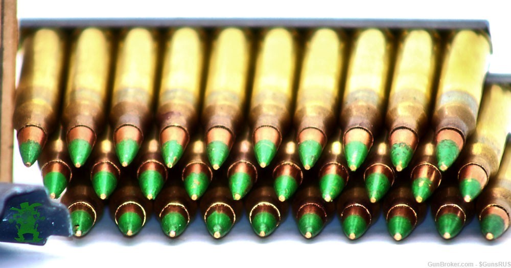 WINCHESTER 5.56mm NATO M855 62 Gr Penetrator Green Tip 30 ROUNDS + STRIP CL-img-5