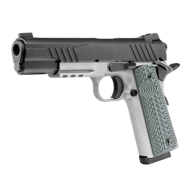 SAVAGE 1911 Government Style .45 Auto 5in 8rd Two-Tone Pistol w/Rail 67207-img-2