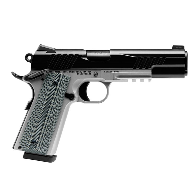 SAVAGE 1911 Government Style .45 Auto 5in 8rd Two-Tone Pistol w/Rail 67207-img-0