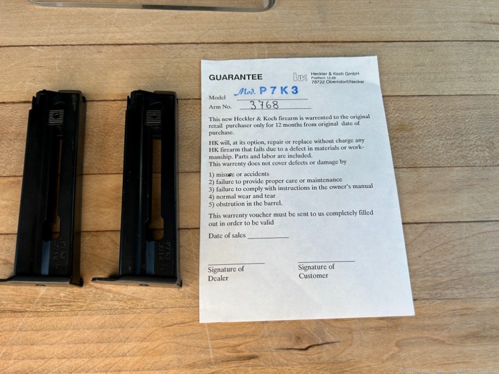 H&K P7K3 Squeeze Cocker Heckler & Koch .22 LR Pistol 1994 Rare Like New HK -img-24