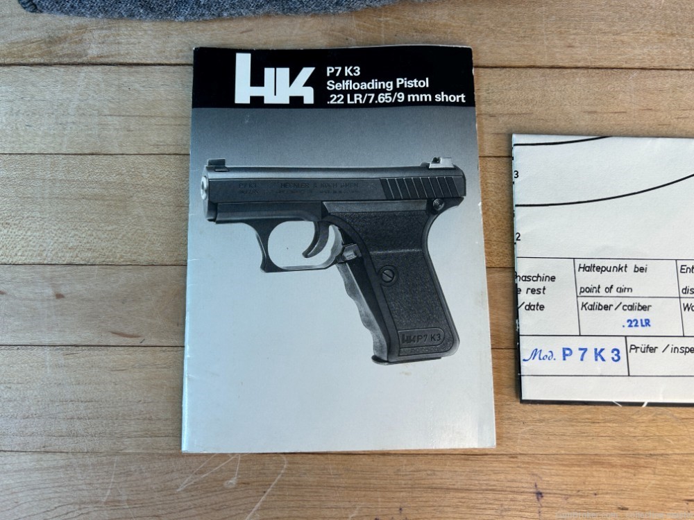 H&K P7K3 Squeeze Cocker Heckler & Koch .22 LR Pistol 1994 Rare Like New HK -img-28