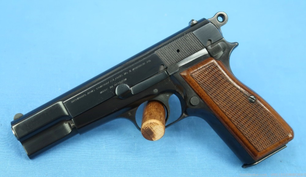Browning Hi Power 9mm Blued T Series Belgium Made Cased 1969-img-22