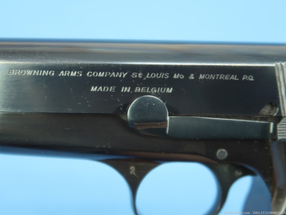 Browning Hi Power 9mm Blued T Series Belgium Made Cased 1969-img-26