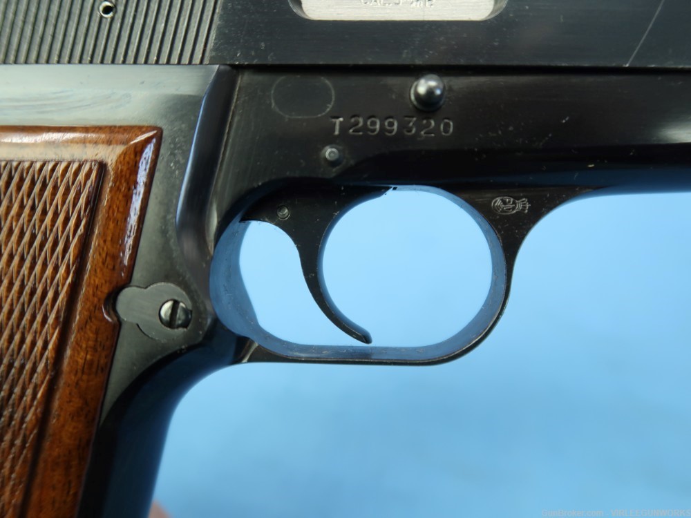 Browning Hi Power 9mm Blued T Series Belgium Made Cased 1969-img-4
