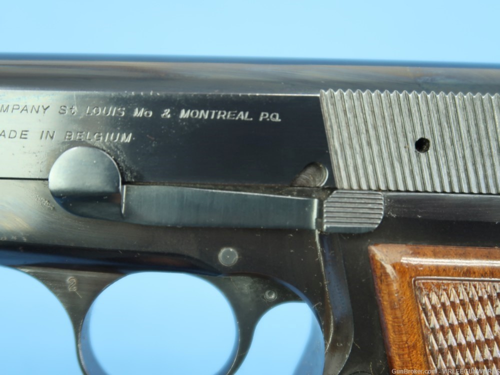 Browning Hi Power 9mm Blued T Series Belgium Made Cased 1969-img-25