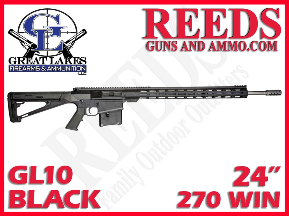 Great Lakes Firearms & Ammo GL10 Black 270 Win 24in GL10LA270SSBLK-img-0