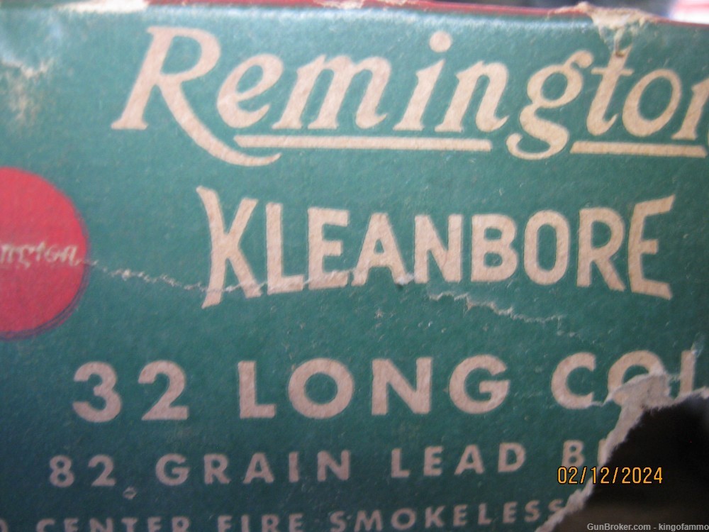 Rare 32 Long Colt Factory 50 rnds Remington 82 gr Lead RN In FREE Flip Top-img-5