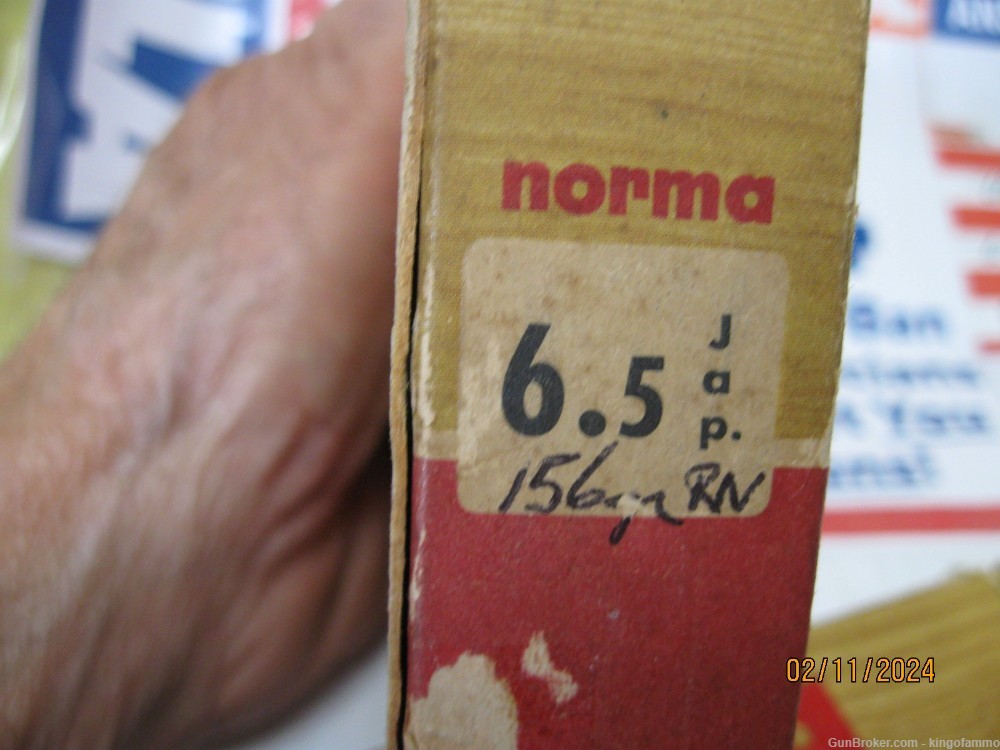 22 rounds Scarce 6.5 JAP Norma 156 gr, 139gr SP Hunting Ammo in 2 NOS Boxes-img-3