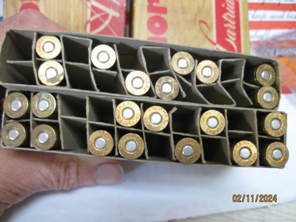 22 rounds Scarce 6.5 JAP Norma 156 gr, 139gr SP Hunting Ammo in 2 NOS Boxes-img-1
