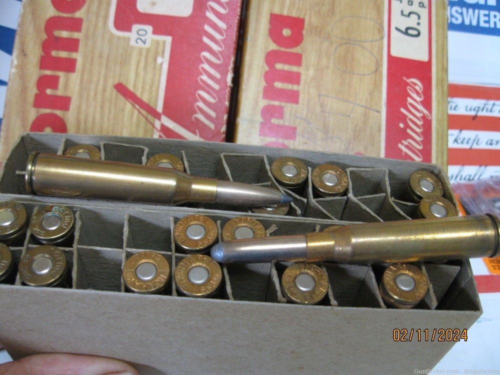 22 rounds Scarce 6.5 JAP Norma 156 gr, 139gr SP Hunting Ammo in 2 NOS Boxes-img-2