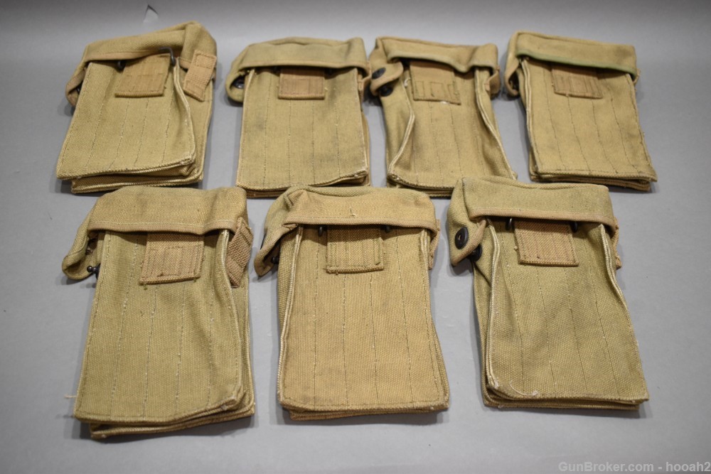 7 US Springfield Mark MK I Pedersen Device Mag Pouches RIA 1919 1920 Dated-img-1