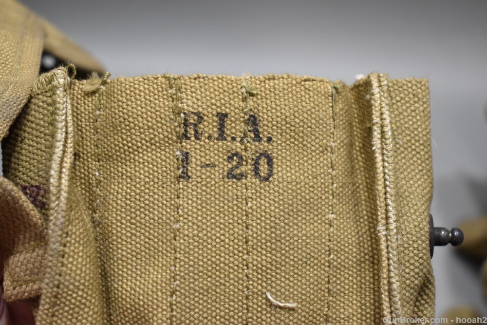 7 US Springfield Mark MK I Pedersen Device Mag Pouches RIA 1919 1920 Dated-img-12