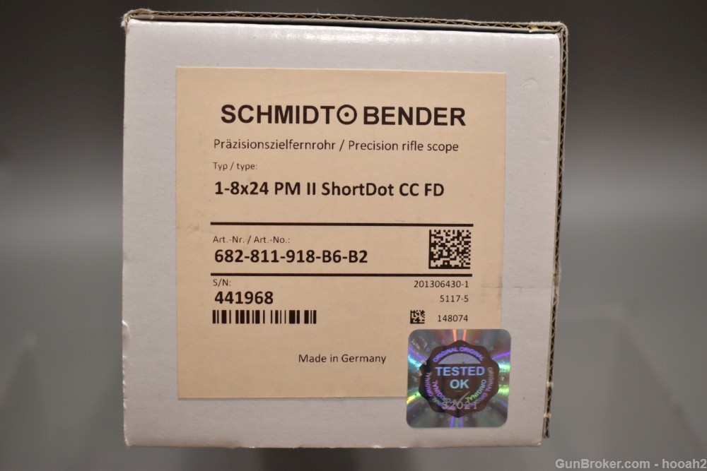 Superb Schmidt & Bender 1-8x24 PM II ShortDot CC FP Rifle Scope W Box-img-1