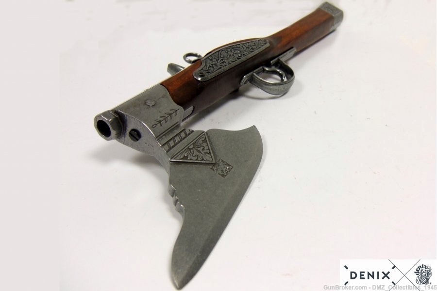 1600s German Axe Flintlock Pistol Non Firing Replica by Denix-img-7