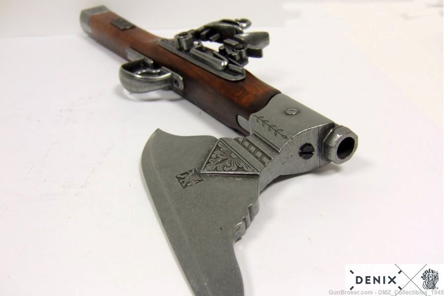 1600s German Axe Flintlock Pistol Non Firing Replica by Denix-img-3