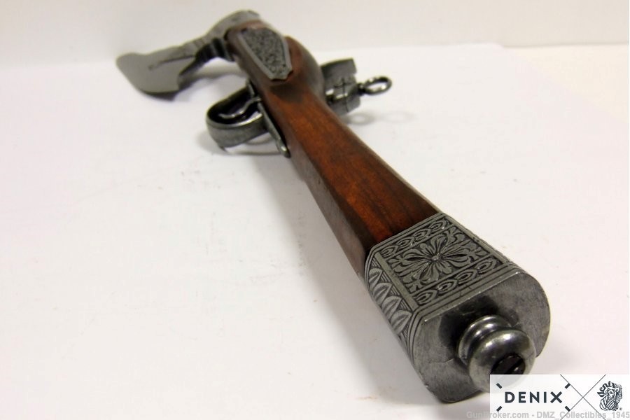 1600s German Axe Flintlock Pistol Non Firing Replica by Denix-img-6