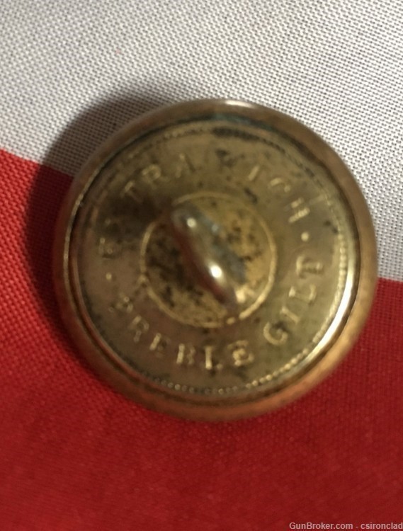  Confederate Army Officer Button, Civil War, Gilt.-img-5