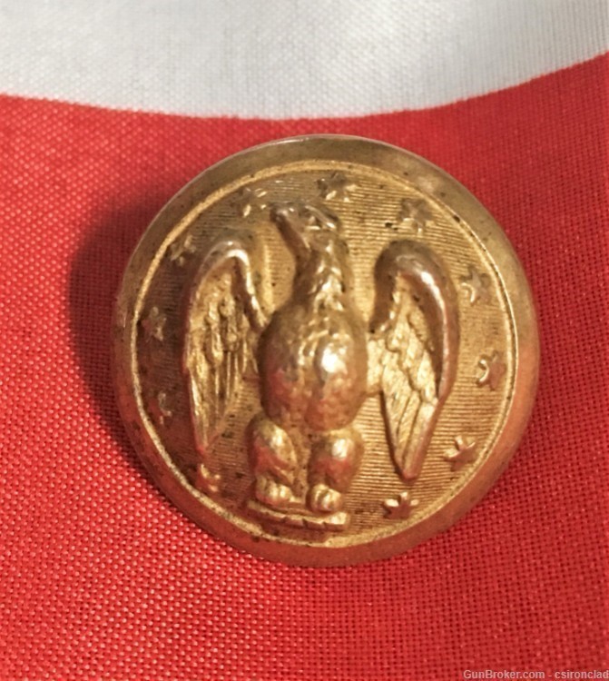  Confederate Army Officer Button, Civil War, Gilt.-img-6