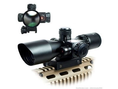 2.5-10x40 Acog Style Optic Scope Red Laser Sight ACOG SCOPE SIGHT LASER