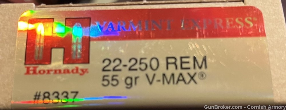 Hornady Varmint Express 22-250 ammo with 55 gr V-Max 8337-img-2