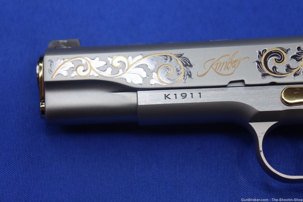 Kimber 1911 SILVER DELUXE Pistol GOLD ENGRAVED 45ACP 1 of 200 K1911 Model-img-11