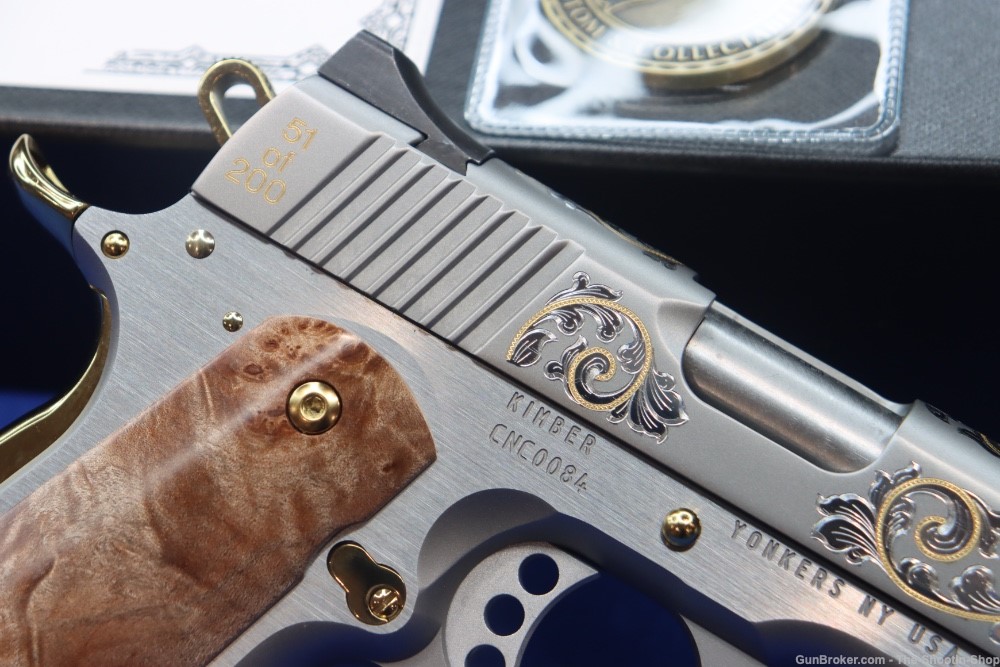 Kimber 1911 SILVER DELUXE Pistol GOLD ENGRAVED 45ACP 1 of 200 K1911 Model-img-6